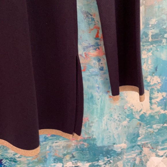 EXCLUSIVELY MISOOK Knit Tunic Style Top Navy EC Sm - Picture 8 of 11